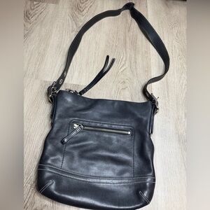 Coach Black Leather Shoulder Bag